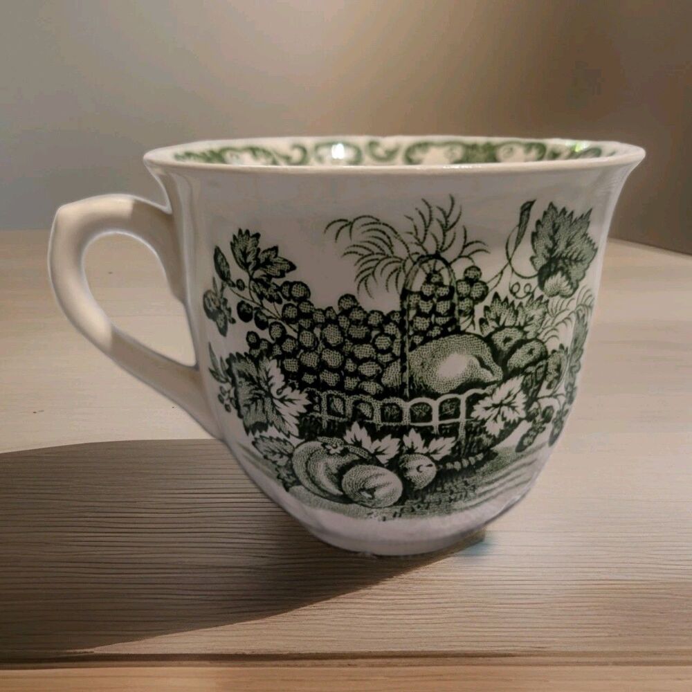 Mason's Ironstone "Fruit Basket" Green Teacup - Vintage English China